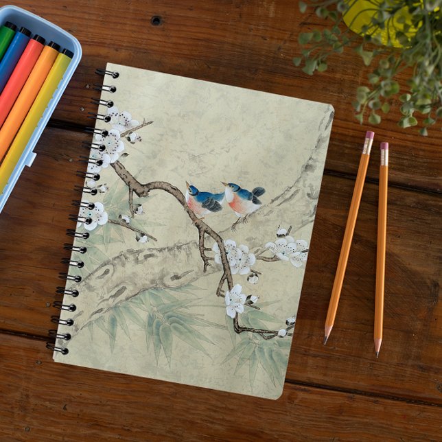 Caderno Espiral Flor de ameixa na Primavera (Criador carregado)