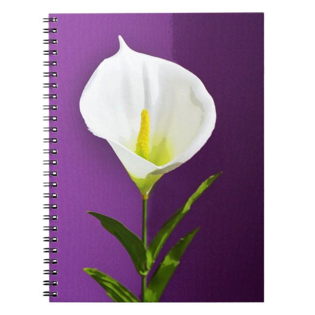 Caderno Espiral Flor de Cala Lírio (Frente)