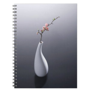 Caderno Espiral Flor de cerejeira no vaso