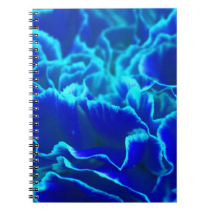 Caderno Espiral Flor de cravo-da-índia e azul-vibrante