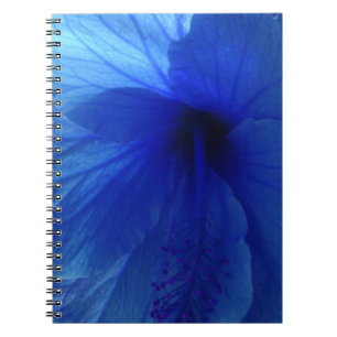 Caderno Espiral Flor de Hibiscus Azul