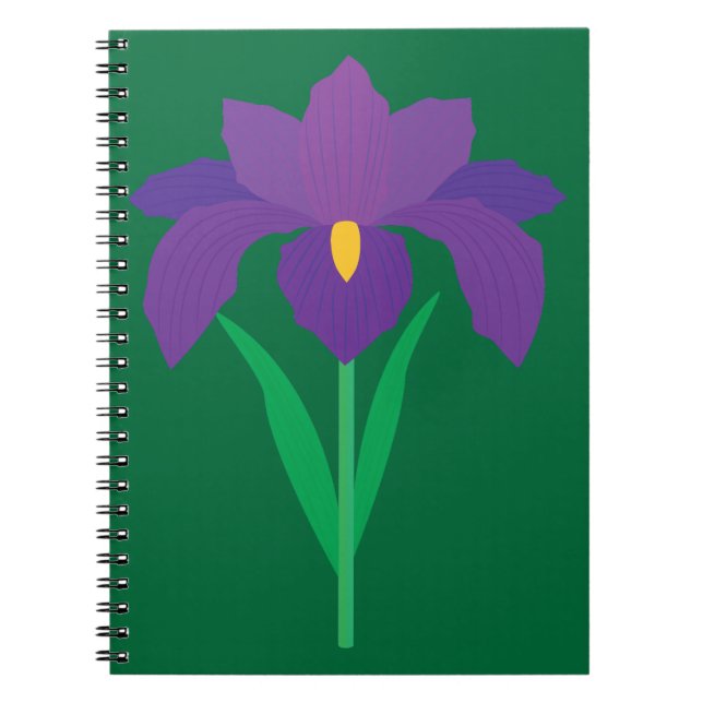Caderno Espiral Flor de Íris (Frente)
