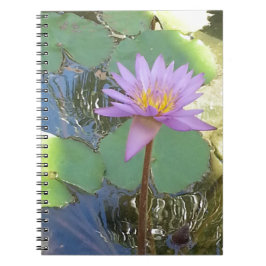 Caderno Espiral Flor de Lily de Água Tropical