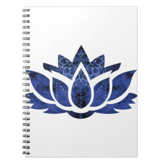 Caderno Espiral Flor de Loto con atrapa sueños azul