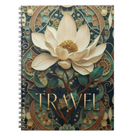 Caderno Espiral Flor de Lótus Elegante