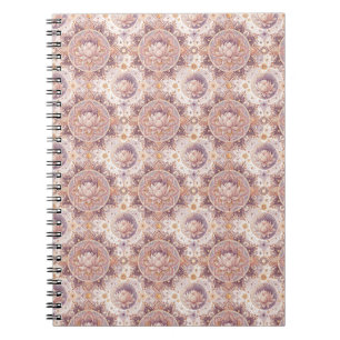 Caderno Espiral Flor de Lótus Espiritual - Padrão de Mandala Flora
