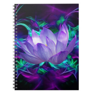 Caderno Espiral Flor de lótus roxa e seu significado