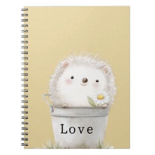 Caderno Espiral Flor de Margarida Amarela Dourada do Jardim doouri