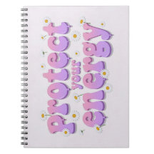 Caderno Espiral Flor de Margarida Pastel Proteja S