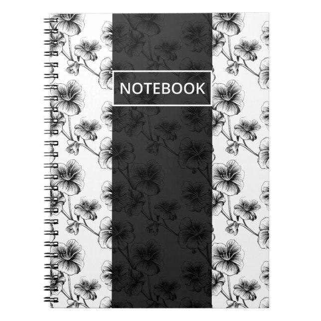 Caderno Espiral Flor de Monocromia (Frente)