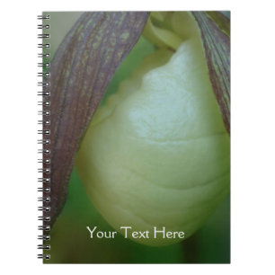 Caderno Espiral Flor de Orquídea Branca Slipper Personalizada