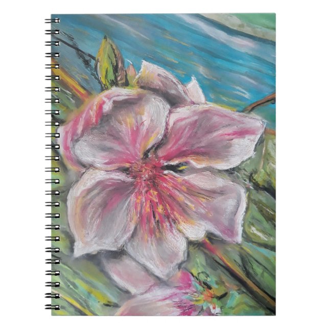 Caderno Espiral Flor de pêssego (Frente)