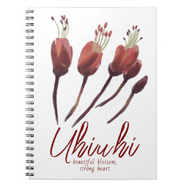Caderno Espiral Flor de Uhiuhi Rara Nativa Havaiana Floral Elegant
