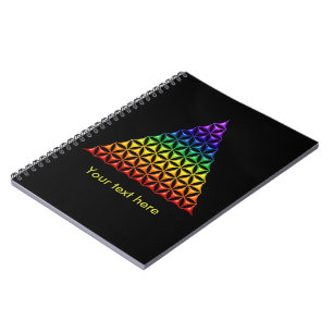 Caderno Espiral Flor de Vida / Blume des Lebens - pirâmide Chakra