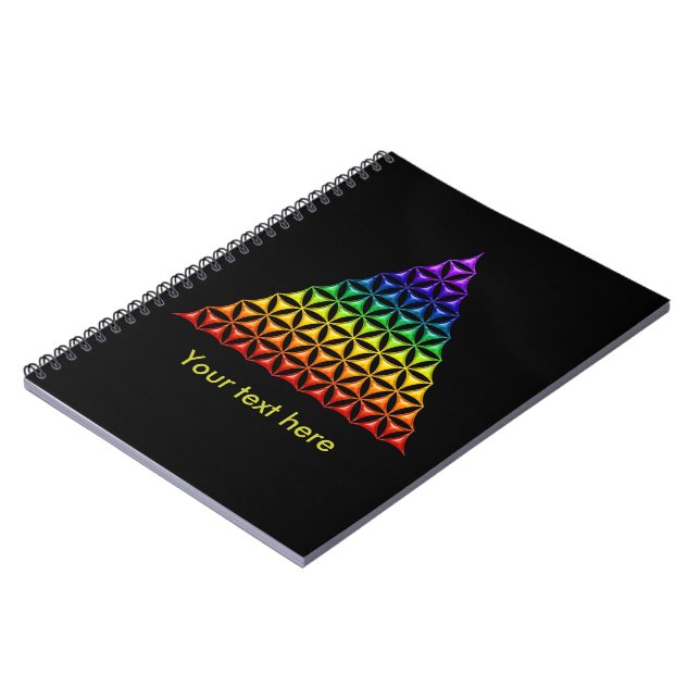 Caderno Espiral Flor de Vida / Blume des Lebens - pirâmide Chakra (Left Side)