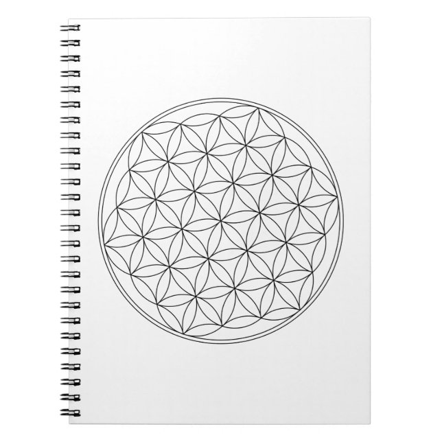 Caderno Espiral Flor do branco da vida (Frente)