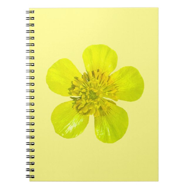 Caderno Espiral Flor do copo-de-borda - transparente. (Frente)