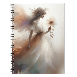 Caderno Espiral Flor Eetéreo: Uma Fada Serena