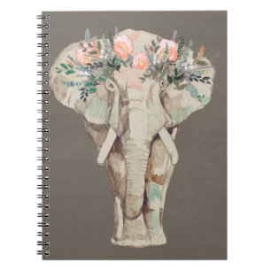 Caderno Espiral Flor - Elefante II
