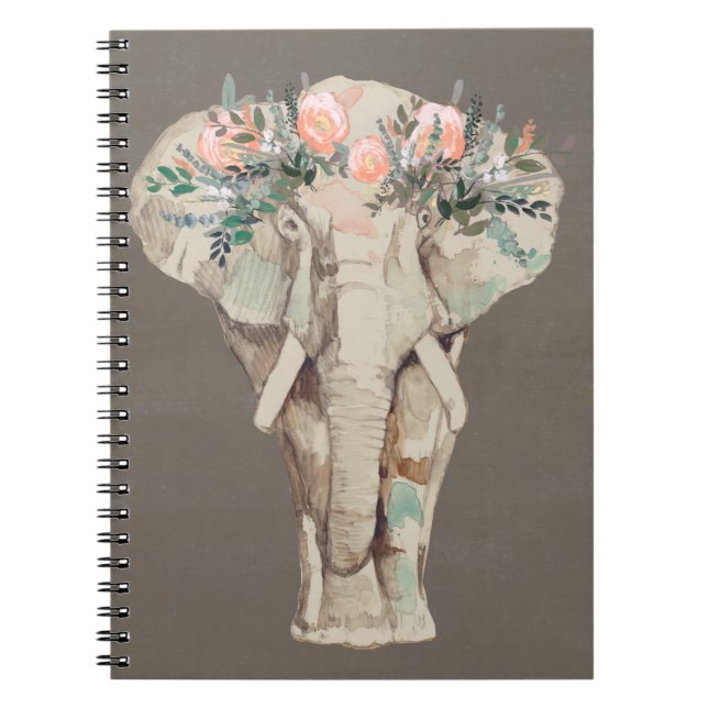 Caderno Espiral Flor - Elefante II (Frente)