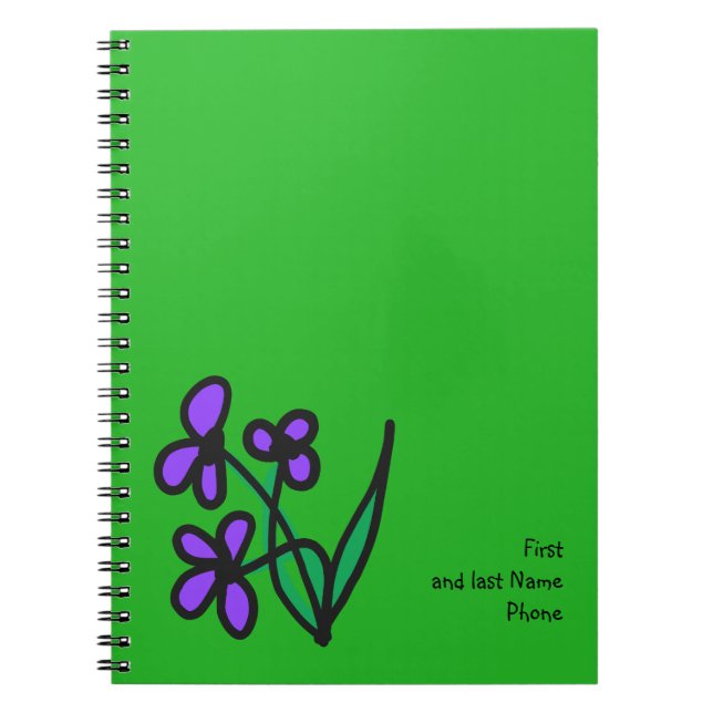Caderno Espiral Flor fofa (Frente)