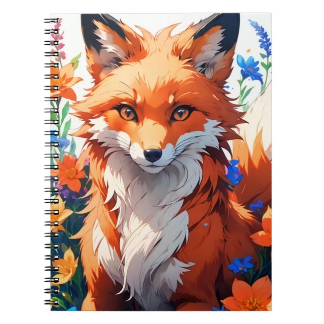 Caderno Espiral Flor Fox (Frente)