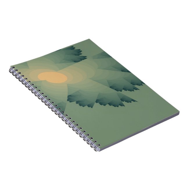 Caderno Espiral Flor Fractal (Lado Direito)