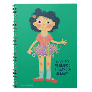 Caderno Espiral Flor Girl