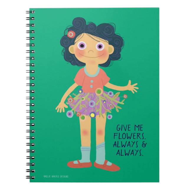 Caderno Espiral Flor Girl (Frente)