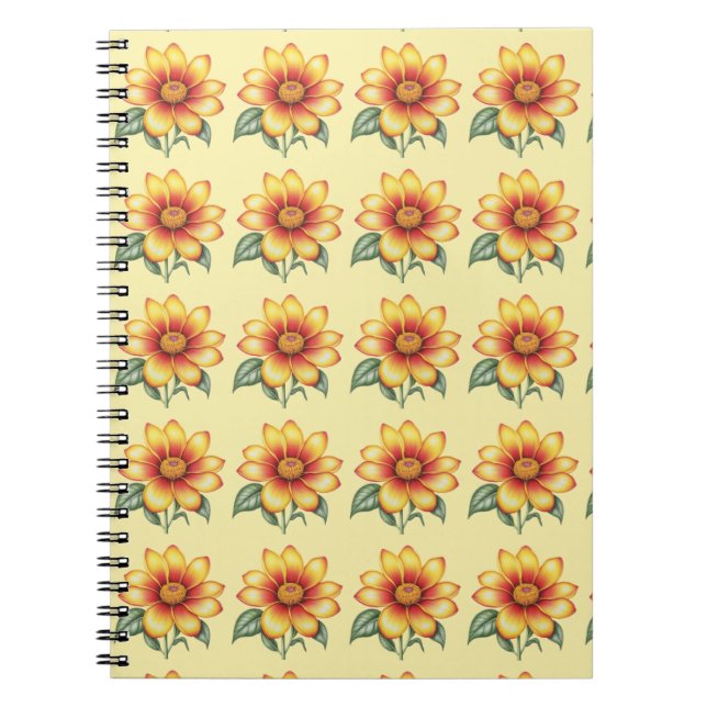 Caderno Espiral Flor Laranja (Frente)
