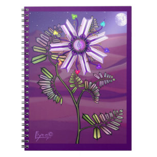 Caderno Espiral Flor no notebook Spiral do deserto