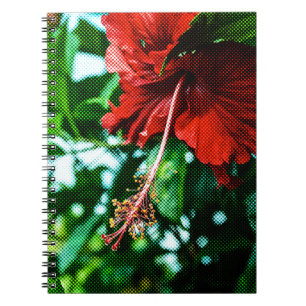 Caderno Espiral Flor Red Hibiscus