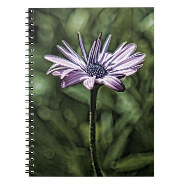 Caderno Espiral Flor roxa que está apenas (Frente)