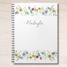 Caderno Espiral Flor Selvagem Personalizada