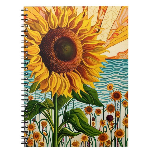 Caderno Espiral Flor solar (Frente)