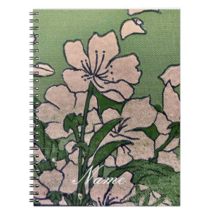 Caderno Espiral Flor Verde de Blossom Rosa 