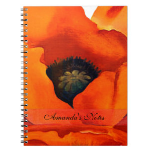 Caderno Espiral Flor vermelha impressionante 1927 da papoila de