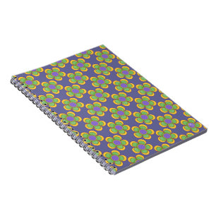 Caderno Espiral Flor Whimsical (verde/amarelo)