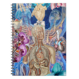 Caderno Espiral Flora Anatômica: Uma Blueprint no Bloom