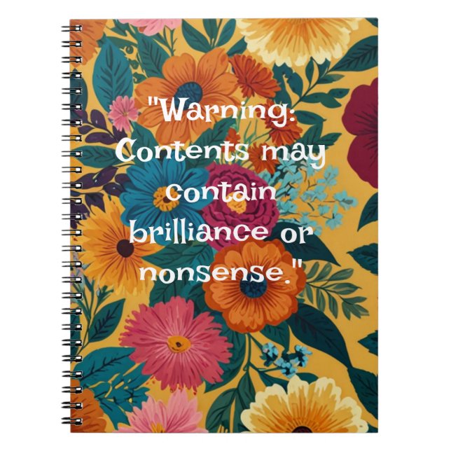 Caderno Espiral Florais Elegantes 2025 (Frente)