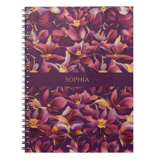Caderno Espiral Floral- (Frente)