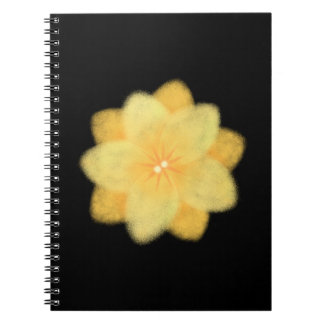 Caderno Espiral Floral Amarelo – Elegante