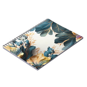 Caderno Espiral Floral aquarela linda