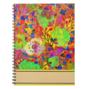 Caderno Espiral Floral brilhante