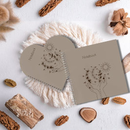Caderno Espiral Floral Celestial Personalizado