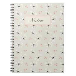 Caderno Espiral Floral de Aquarela