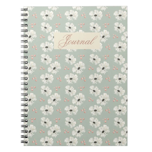 Caderno Espiral Floral de Aquarela (Frente)