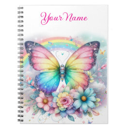 Caderno Espiral Floral de Primavera Personalizado