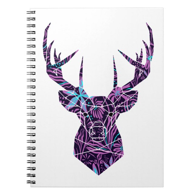 Caderno Espiral Floral Deer (Frente)