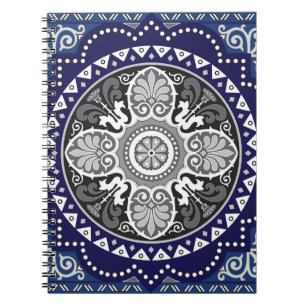 Caderno Espiral Floral Detalhado - Design de Paisley Paisley